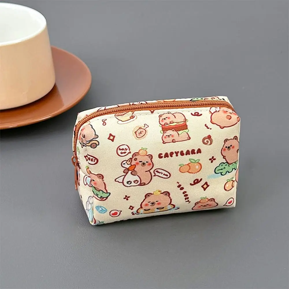 New Cartoon Pattern Capybara Coin Purse Waterproof Mini Key Bag Portable Wallet