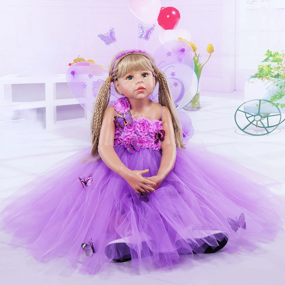 Girls Princess Dress Fancy Costume Role Play Ball Gown Halloween Party  up Wing Magic Wand Headband