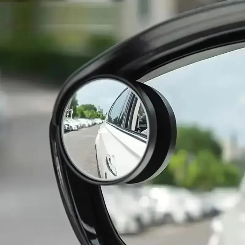 Carbon Fiber Pattern Rain Eyebrow Reversing Mirror Integrated Car Blind Spot Rearview Mirror Small Round Mirror Sun Shield