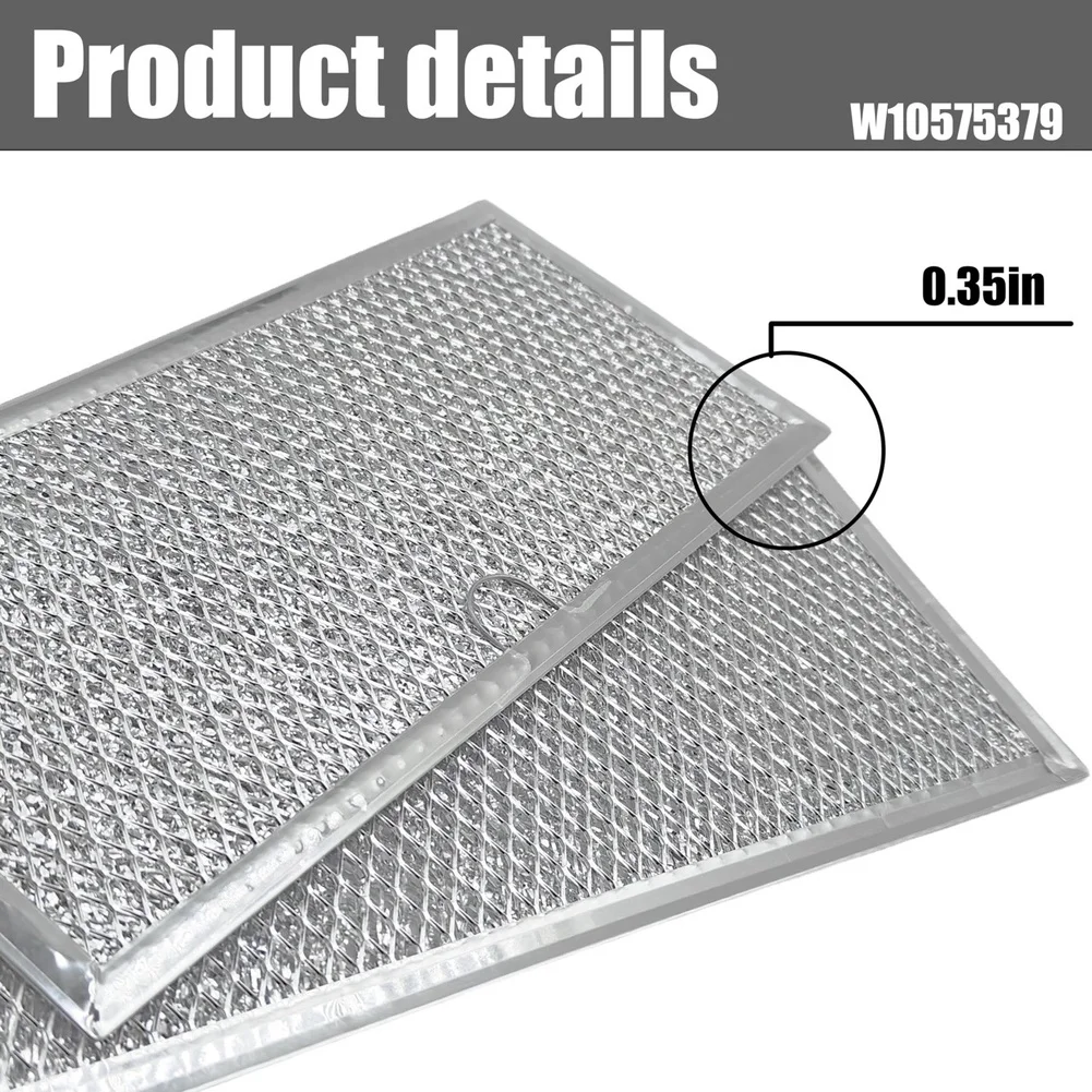 Replacement Microwave Oven Filter for W10575379 and W11190170 Silvery Foam Filter Easy DIY Installation No Tools Required