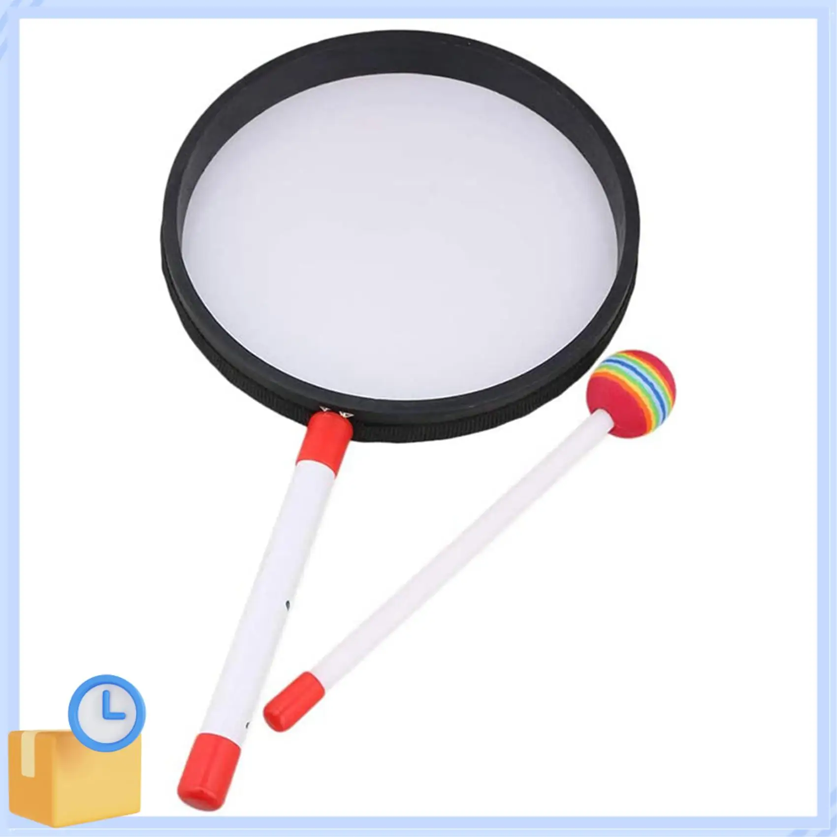 

ABTK-10Pack 8Inch Lollipop Drum With Mallet Rainbow Color Music Rhythm Instruments Kids Baby Children Playing