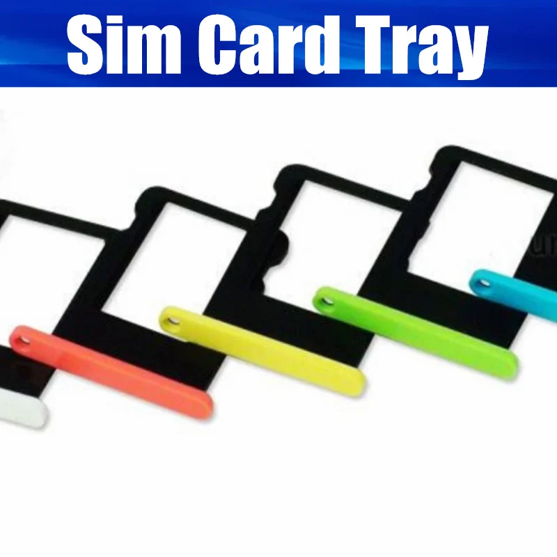 Sim Card Tray For iPhone 5C Sim Card Adapter Holder Slot Colorful Card Tray Replacement Repair Part Green Yellow Blue Pink White