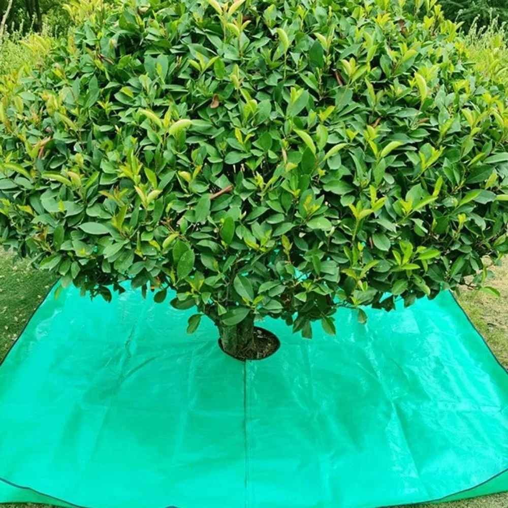 1m 3.28ft Trimming Shrubs Leaves Catcher Waterproof Four Corner Buttons Fallen Leaves Collection Reusable Square