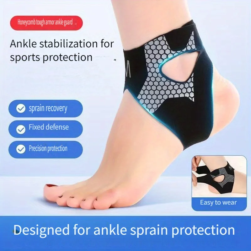 

1pc Ultra-Thin Adjustable Ankle Support Brace - Breathable Nylon, Dual-Sided Straps,for Sports,Running, Cycling, Ankle Sleeve,