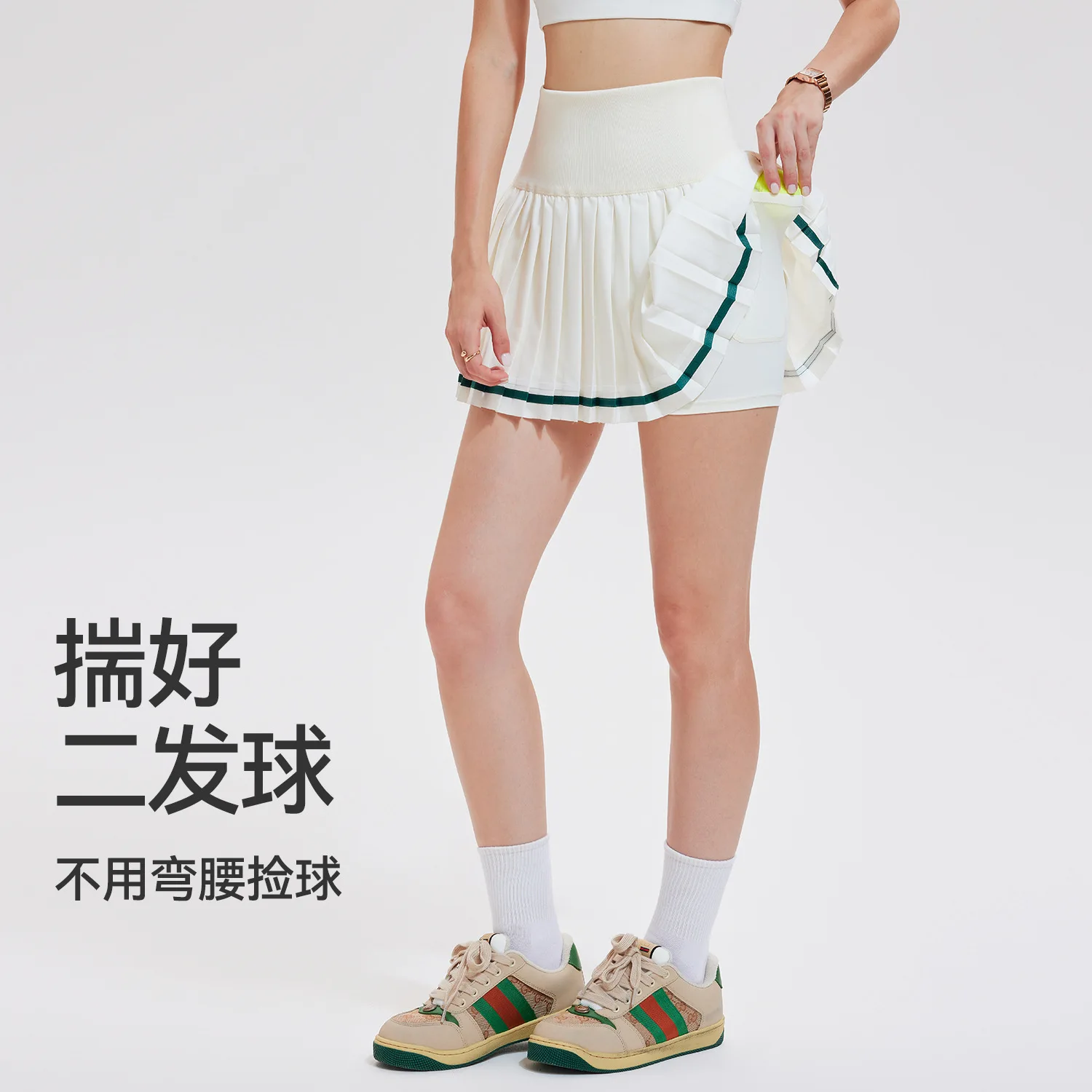 تنورة قصيرة رياضية من أمازون، جيب نسائي مضاد للوهج، تنورة قصيرة للياقة البدنية عالية الخصر وحزام، تنورة تنس رياضية خارجية