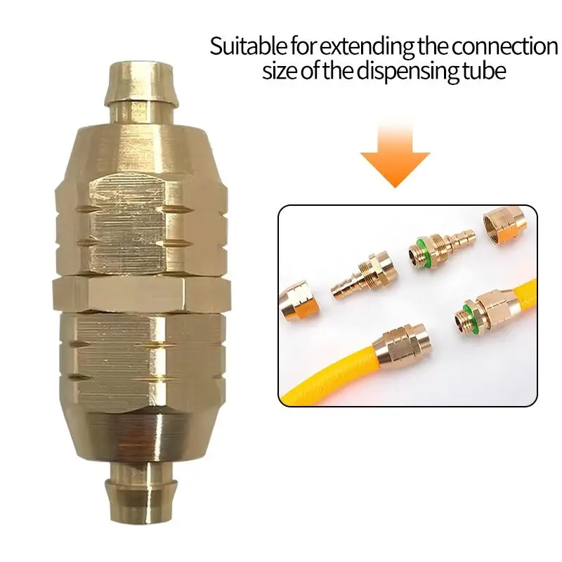 2/1PCS Brass Water Pipe Connector No Pressure Brass Water Hose Connectors Extension Water Pipe Spraying Pipe Connector