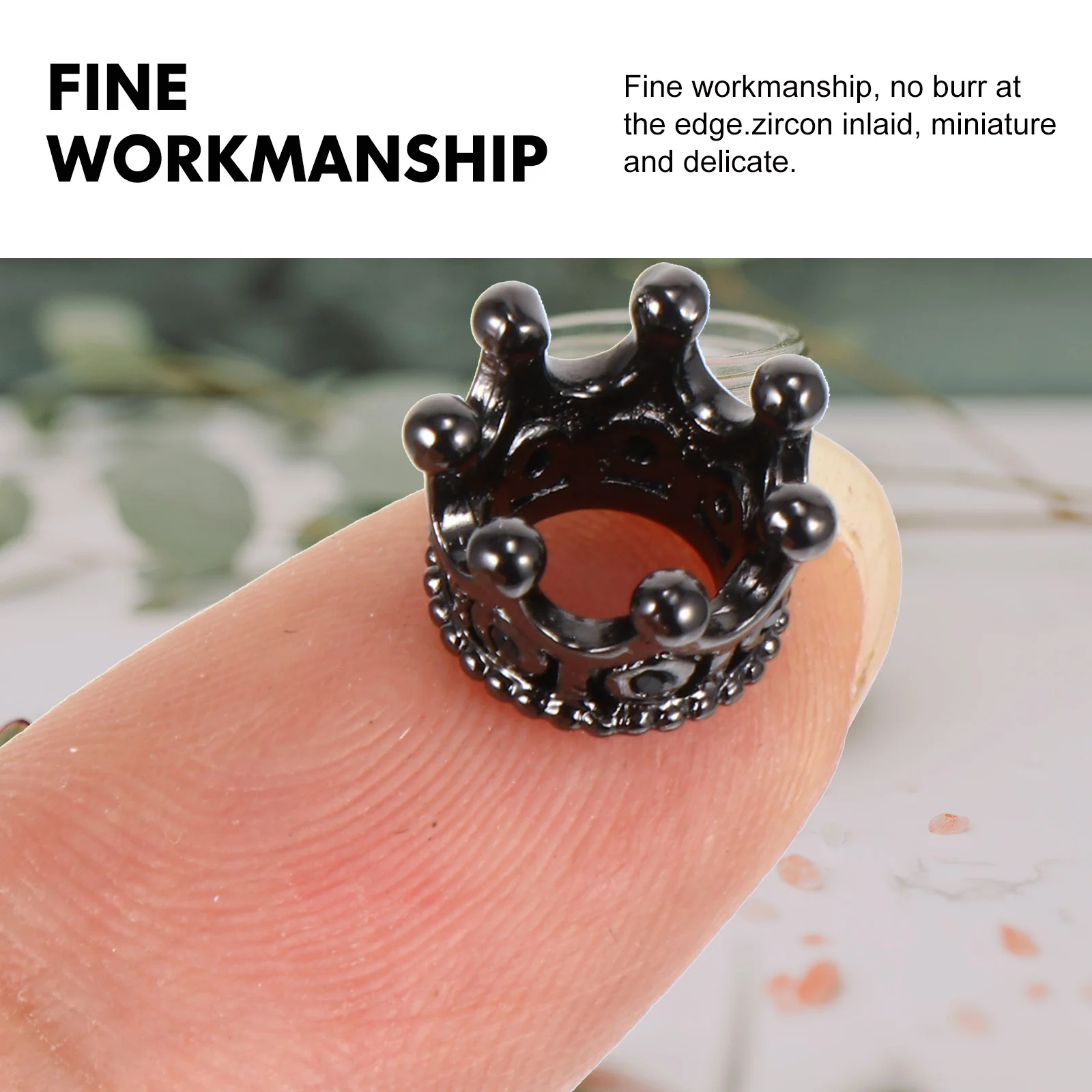 20 pçs mini coroa encantos cobre zircão adornos tamanho pequeno jóias artesanato materiais para colar pingente brinco fazendo