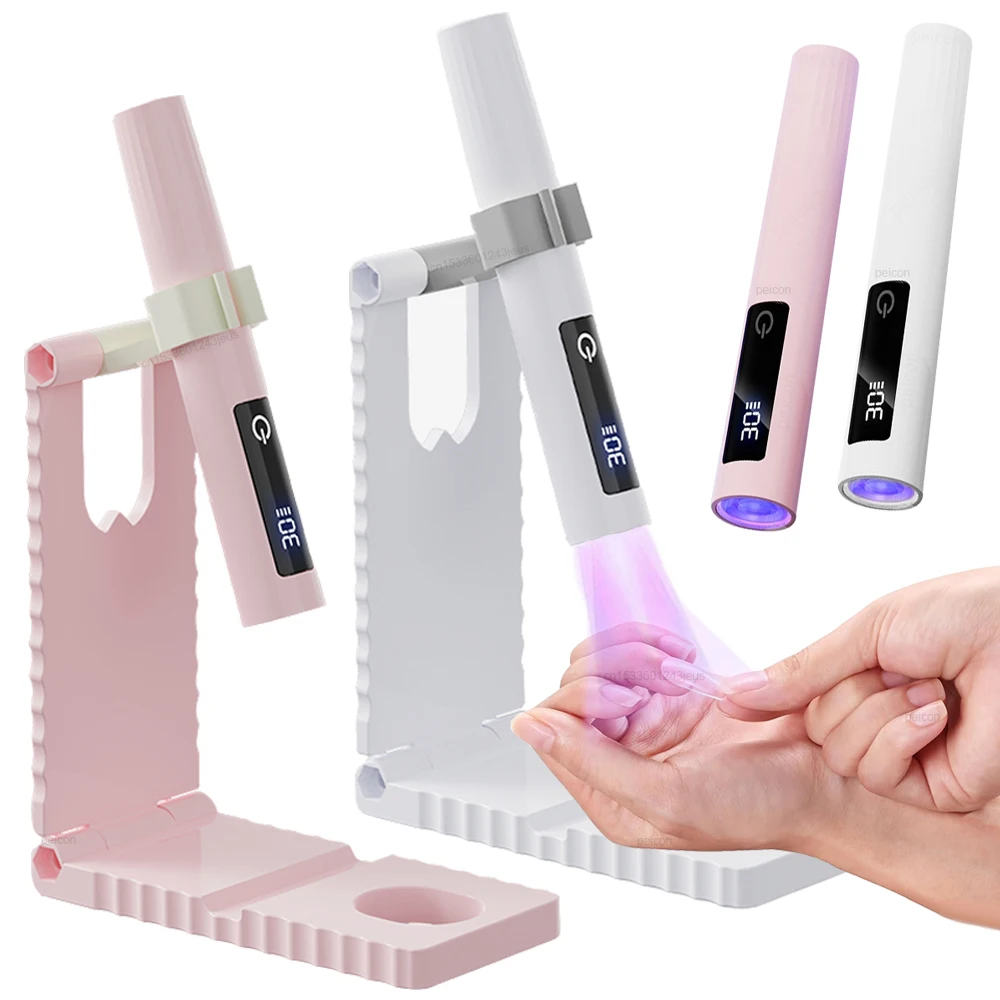 

УФ LED лампа для ногтей, мини-сушилка для маникюра, портативная лампа-подставка для сушки ногтей, профессиональная ультрафиолетовая мини-лампа для маникюра