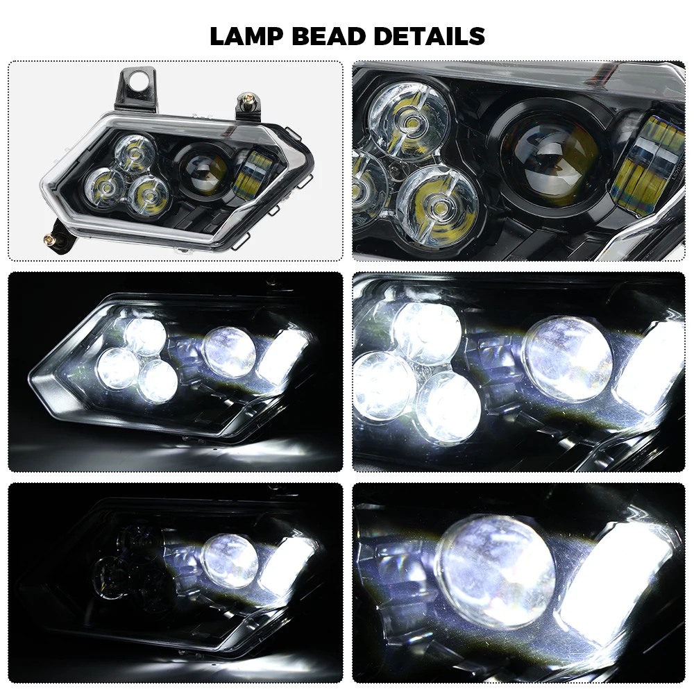 KEMIMOTO LED Headlights Assembly Head Lamp 710004658 710004659 for Can-Am Maverick X3 Max R RR XDS XRS Turbo DPS 4x4 2017-2023