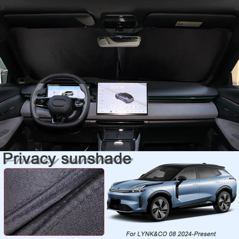 

Car Black Window Privacy Sunshade For LYNK&CO 08 2024-Present Auto Anti-UV Heat Insulation Protect Cover Interior Accessory