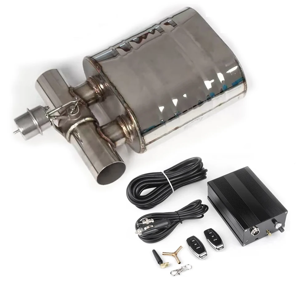 

Universal 51/63/70/76mm Exhaust Muffler Vacuum pump Valve Mufflers Remote control Stainless steel