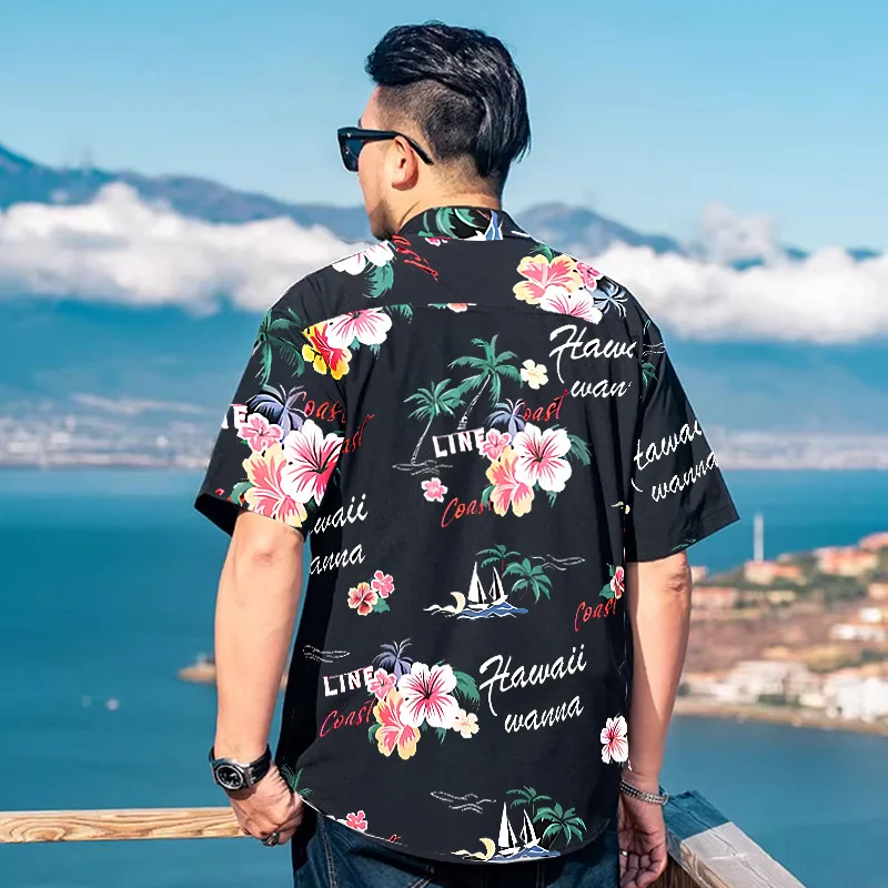 Extra-large size men\'s summer new Print plus size men\'s shirts casual loose personality man shirts for men 13XL 12XL