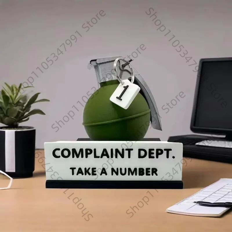 

3D Printed Desk Sign Complaint Department PLA Plastic Ornament Office Humor Decor Gift