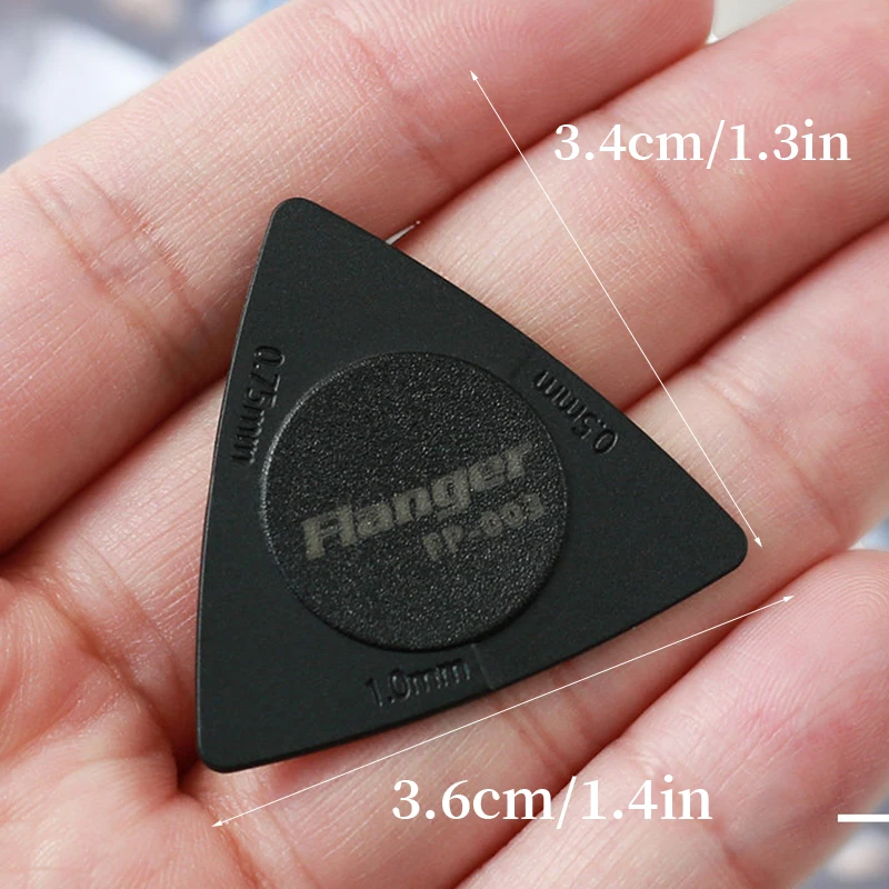 Bordered Guitar Picks, 3 Thicknesses: 1mm / 0.75mm / 0.5mm, Non-slip ABS Material Guitar Plectrums, Black & White Available