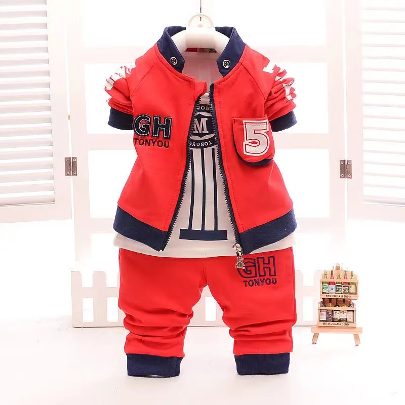 Baby Clothes Set Spring Autumn Winter Children Clothing Warm Suits Kids Baby Boys Jacket+pant 3PCS Child Training Boy Clothes