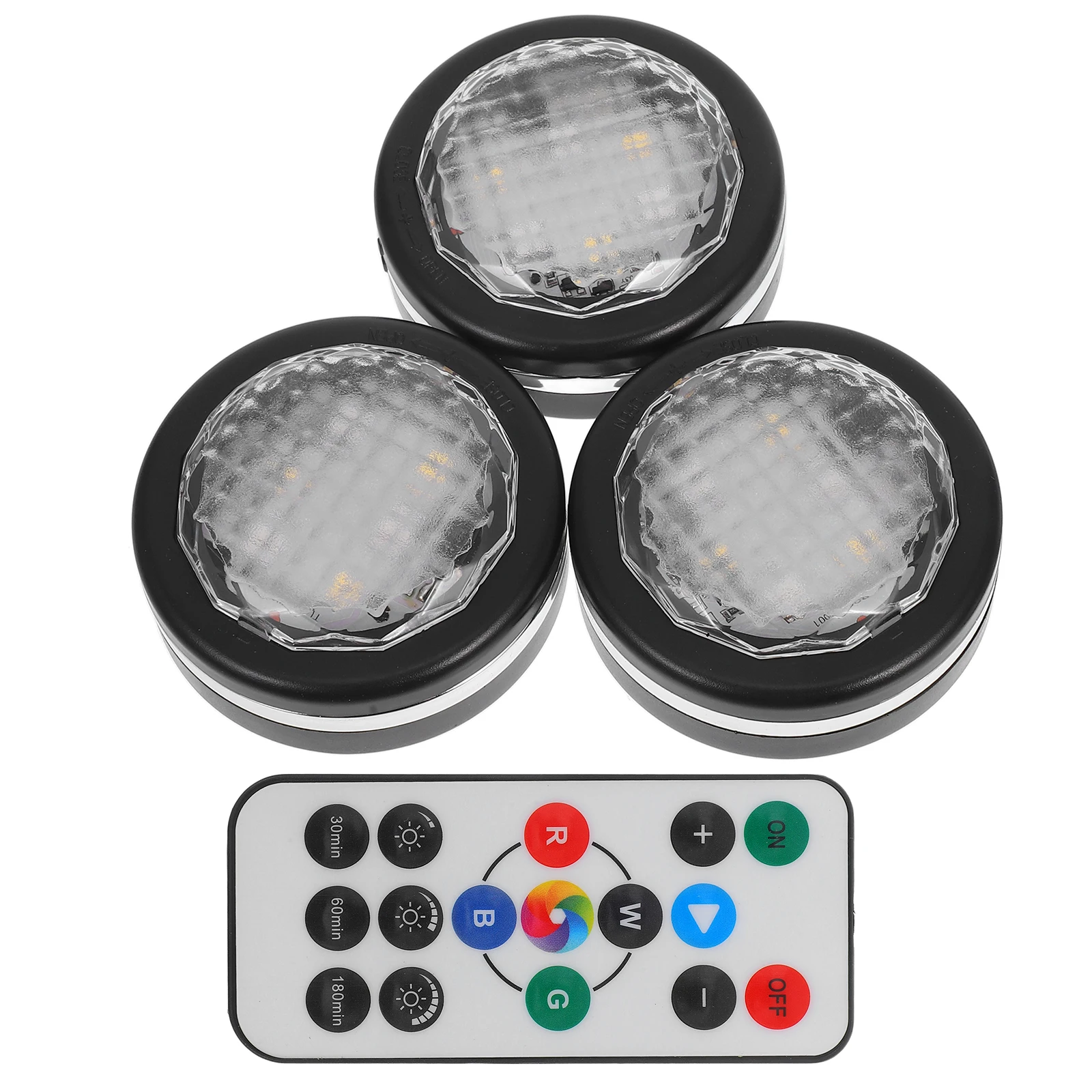 

High Quality Material Durable Rgb Led Cabinet Light With Remote Control Assorted Colors No Battery Included Night Lamps