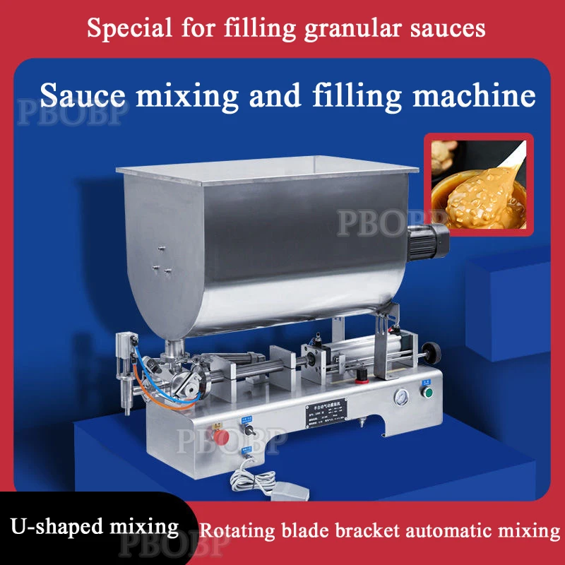 Including Tariffs Reliable Quality Semi-Automatic Piston Pump Liquid Filling Machine Sauce/Yogurt Paste Filling Can Mixer