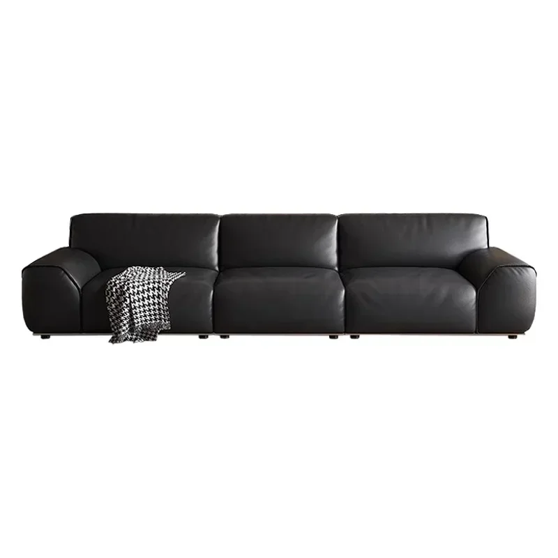 Italian minimalist leather sofa