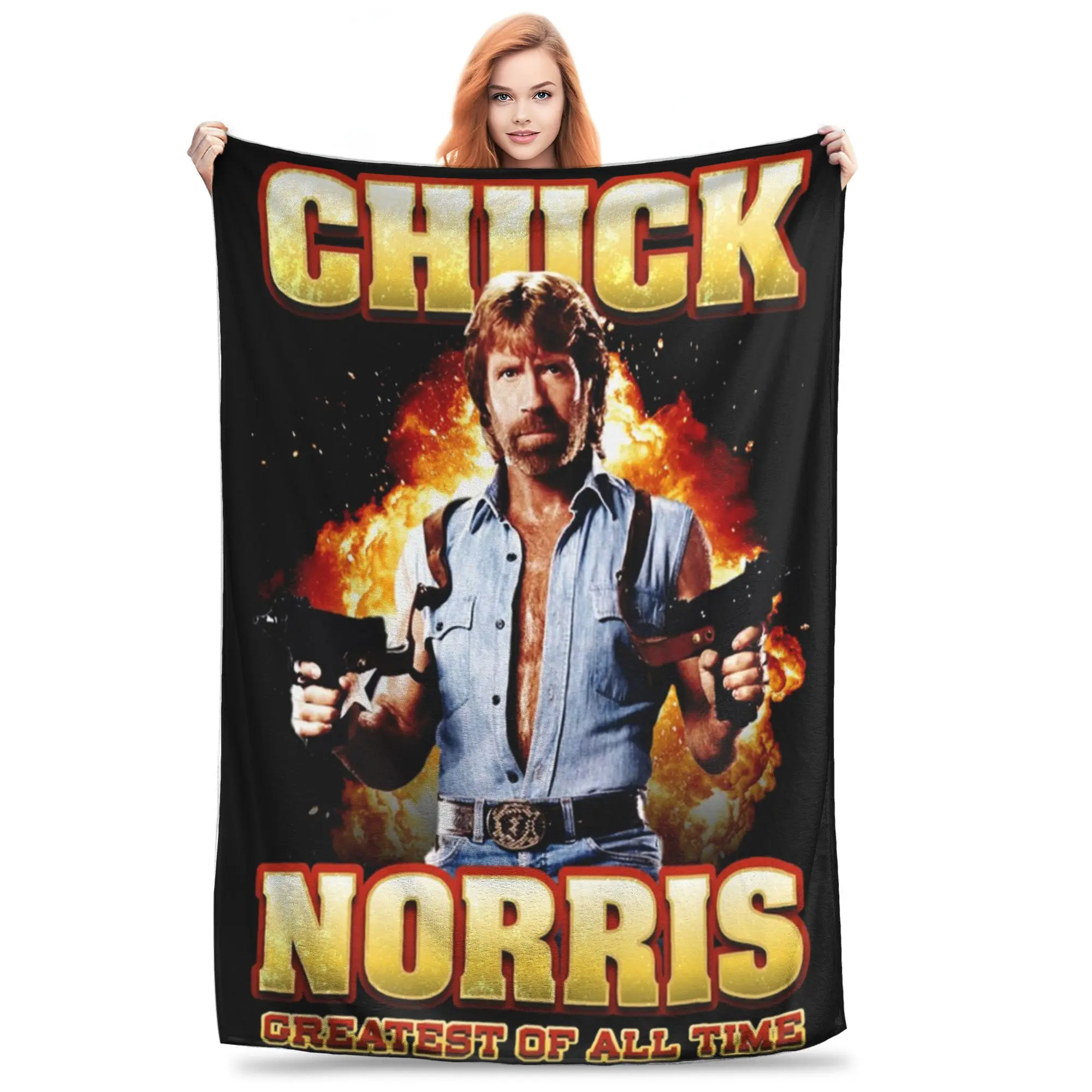 

Фланелевое одеяло Чак Норрис Greatest of All Time Essential Теплые плюшевые одеяла Мягкое постельное белье для кровати Гостиная Домашний диван