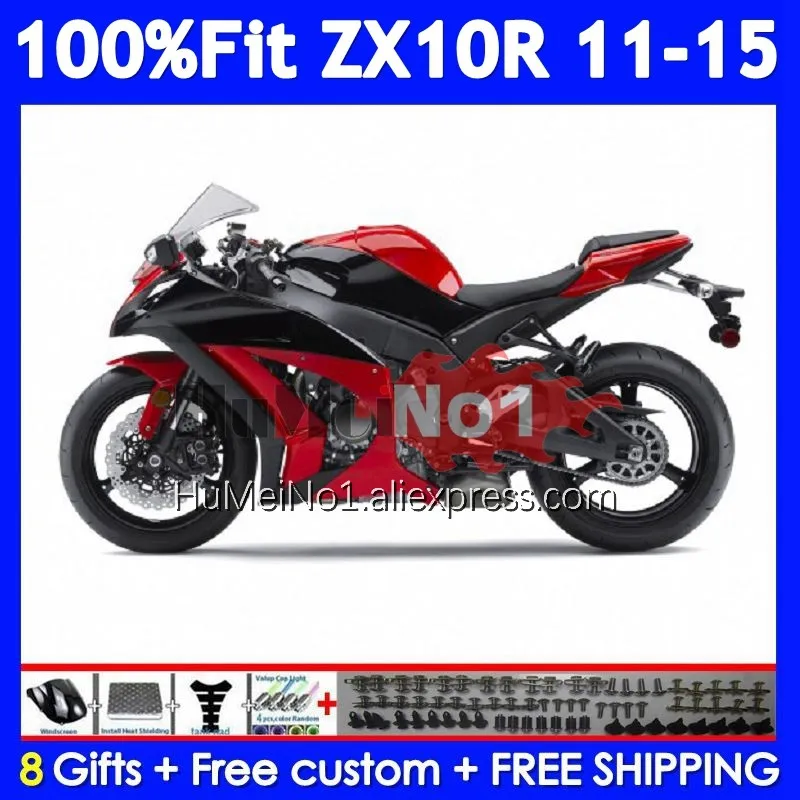 Injection For KAWASAKI NINJA ZX 1000 10R 10 R 219No.72 ZX10R 11 12 13 14 15 ZX-10R 2011 2012 Metallic Red 2013 2014 2015 Fairing