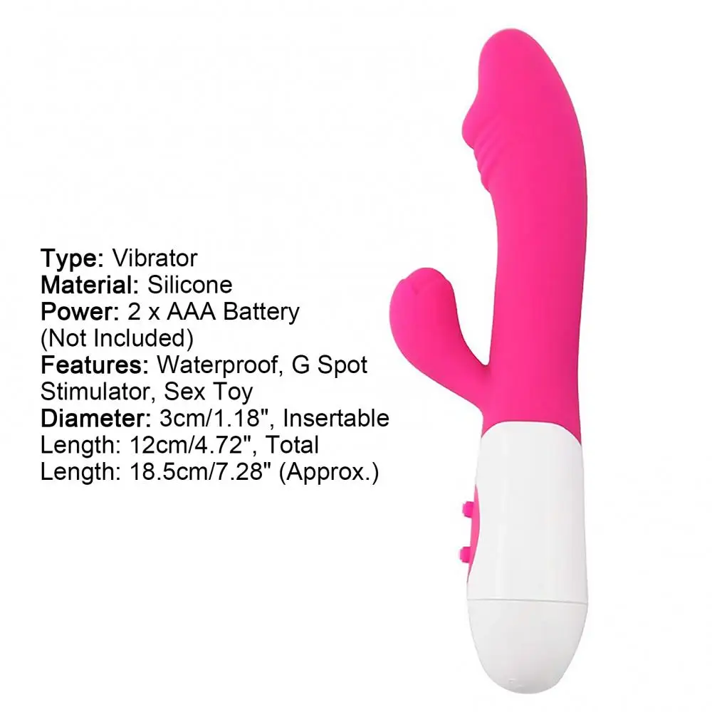 Soft Silicone Vibrator G Spot Clit Stimulator Waterproof Female Sex Toy AV Wand