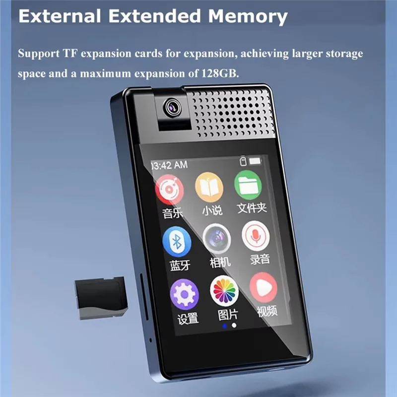 

A16Q-Mini Hifi Lossless MP3 Player Photographable MP4 Player Player Support Video Ebook Clock