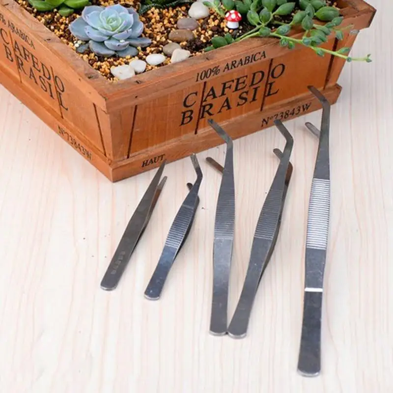 Curved Aquarium Tweezers Pliers Aquascape Aquatic Plant Forceps Clip Fish Tank Feeding Tongs Micro Landscape Maintenance Tools