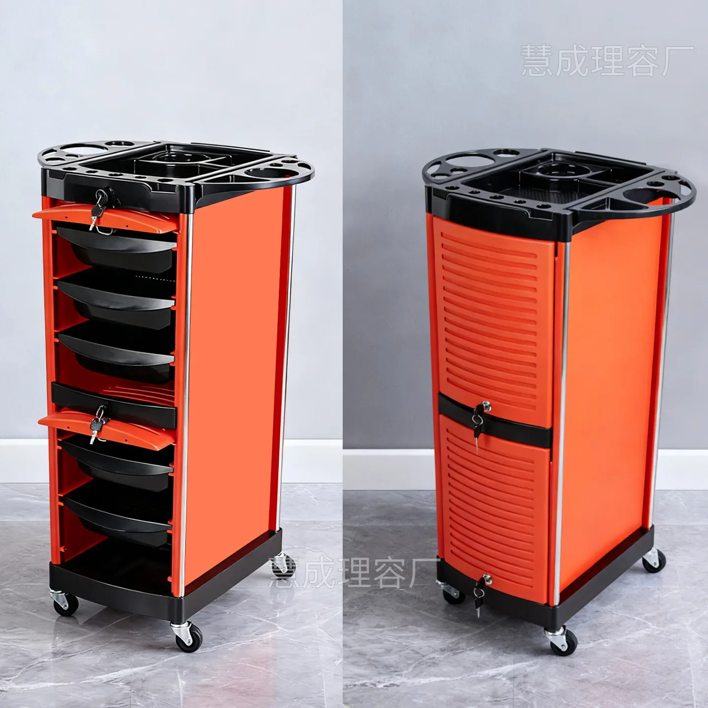 Hair salon cart, beauty salon, multi-drawer tool cart, barbershop cart, trolley perm and dye cabinet, multifunctional tool