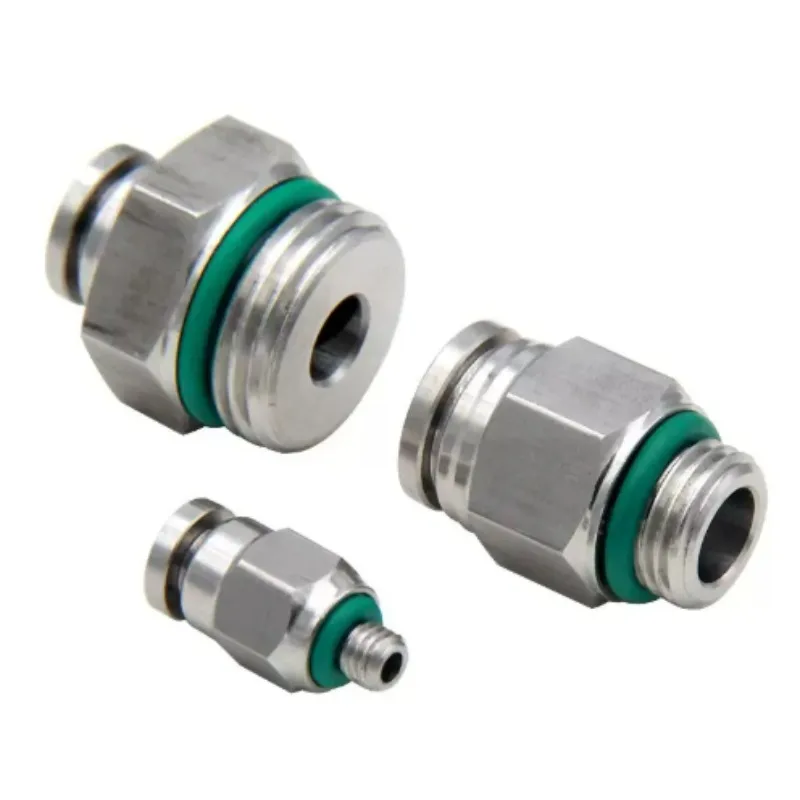 Stainless Steel Push To Connect Fitting G1/4 G1/2 G3/4 Thread Quick Insert Pipe Connector 8mm 10mm 12mm 14mm 16mm