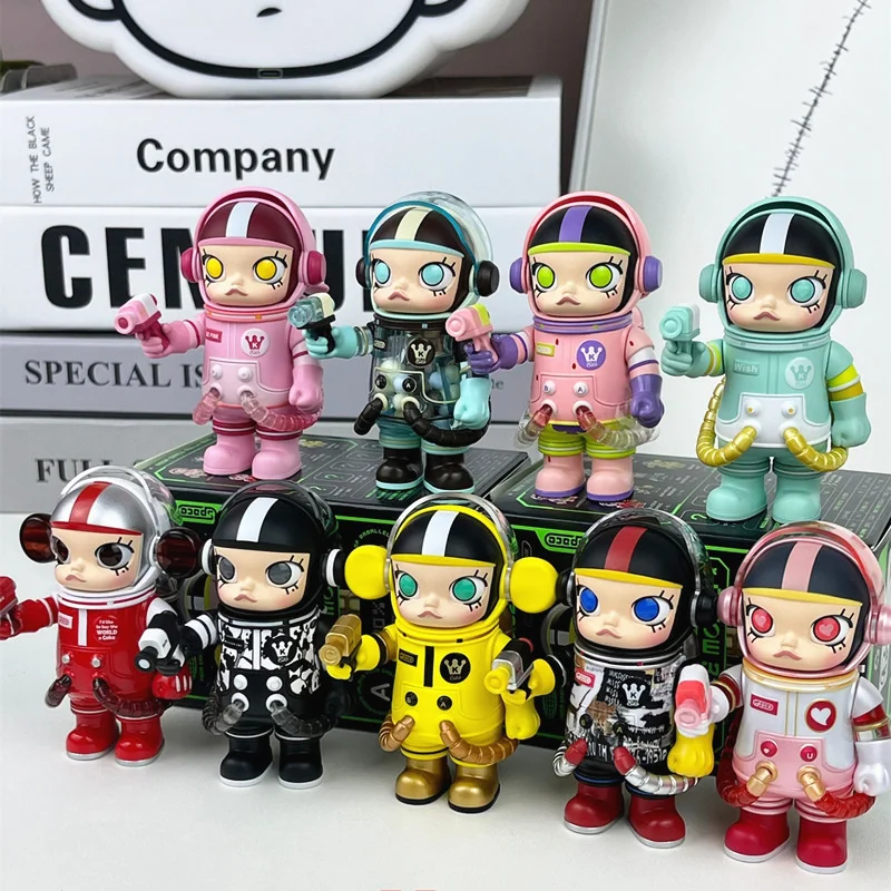 귀여운 버블 마트 메가 스페이스 몰리 100% 시리즈, 2 세대 모델, 포프마트 컬렉션 인형, 데스크탑 장식품 선물