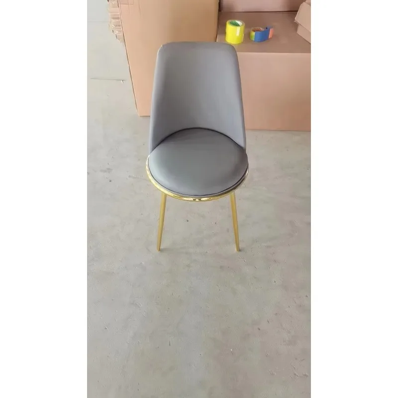 Luxury Genuine Leather Upholstered PU Dining Chairs - Modern Style for Outdoor Use view 3