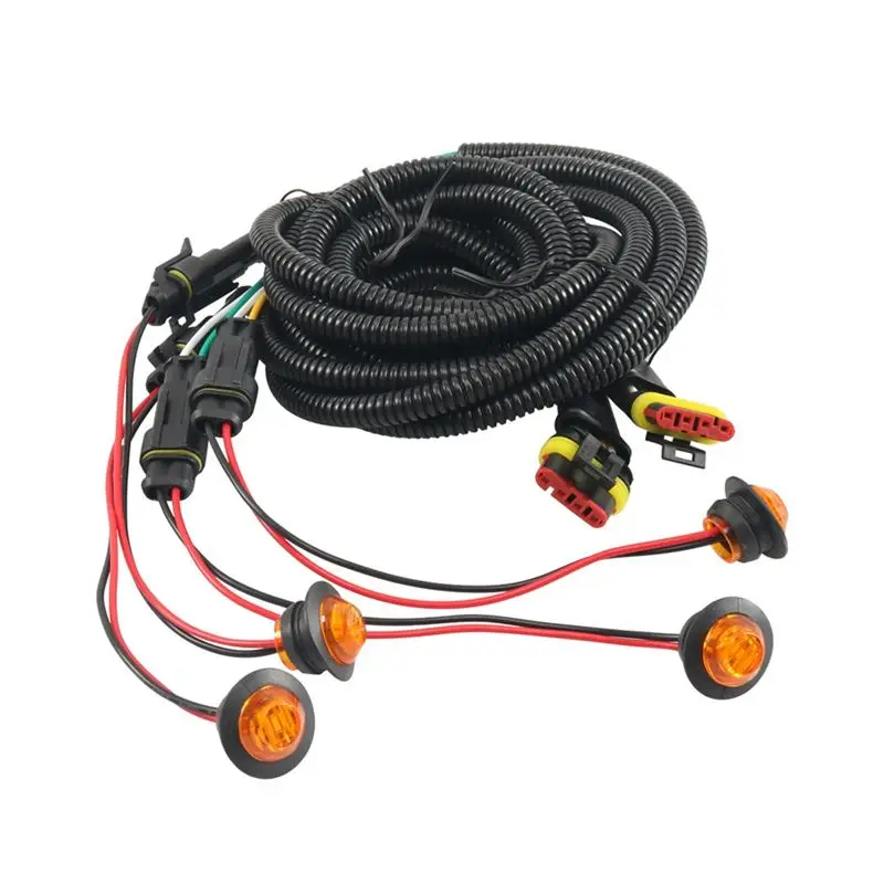 Brake Steering Turn Signal Light Kit With Switch Wiring For Polaris Can-Am Honda Pioneer/Big Red Kawasaki