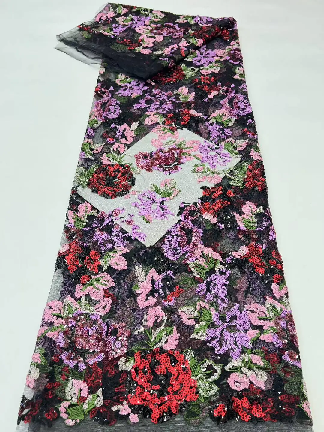 

Elegant French Embroidery Lace Net Lace Fabric 2025 African Nigerian Tulle Mesh Lace Fabric With Sequin Fabric for Wedding Dress