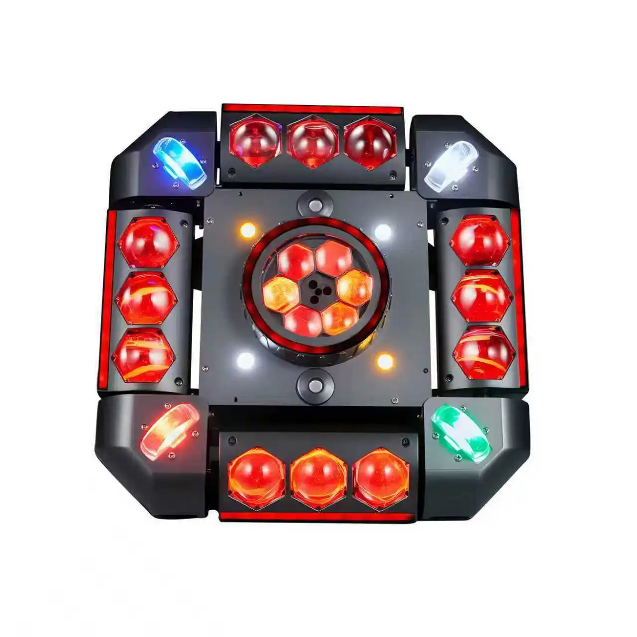 160W LED Bee Eye Beam Projection Light with Halo Light Strip DJ DMX Moving Head Stage lamp For Disco Bar Party Wedding Christmas