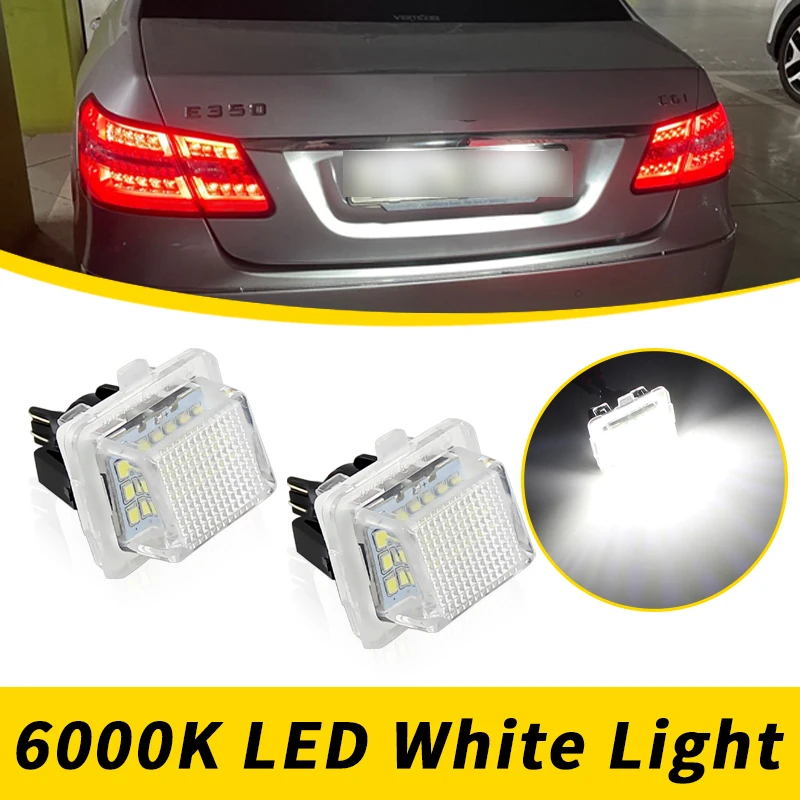 2pcs White No Error Canbus LED Number License Plate Light For Mercedes Benz W204 S204 W212 S212 C207 C216 W221 Car Accessories