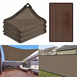 Brown sunshade net, anti-UV awning, greenhouse sunshade net, easy to install, suitable for balconies, courtyards,