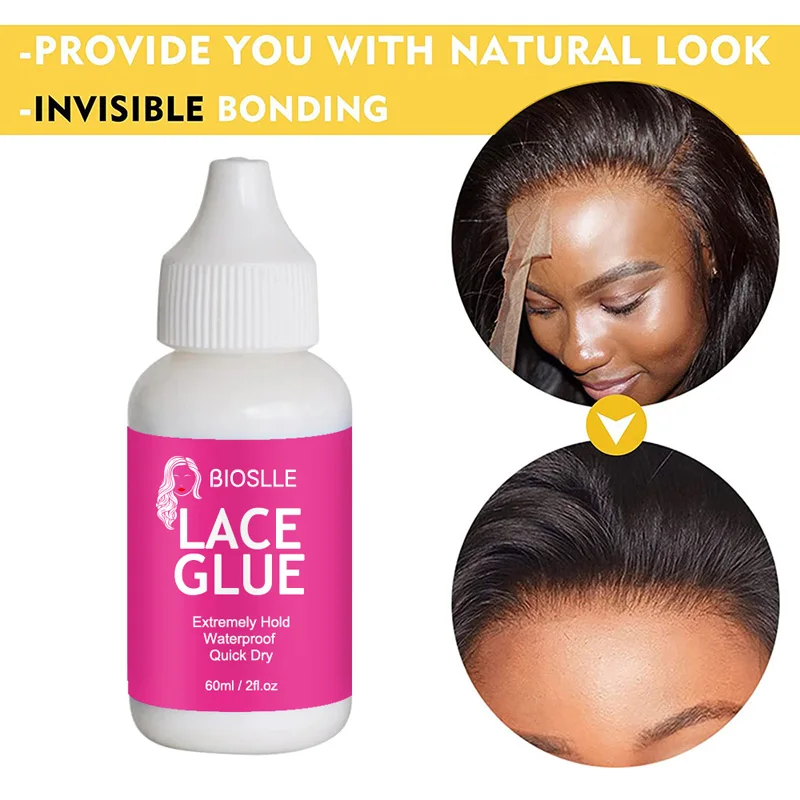 BIOSLLE 60ML 2oz Wig Glue for Wigs Hair Replacement Adhesive Invisible Adhesive For Lace Wig Cap