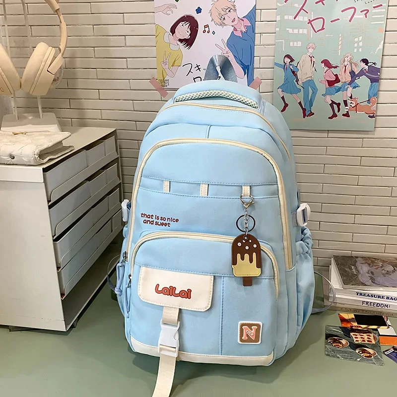 Women's Handbag Letter Backpacks Y2K Waterproof Computer Male Back To School Student Zipper High Capacity Backpacks Female New