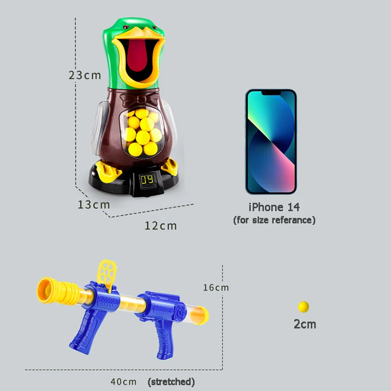 Hungry Shooting Duck Toys 98K Pistol Air-powered Gun Soft Bullet Ball Scoring Battle Games With Light Can Walk Gun Kids Gifts