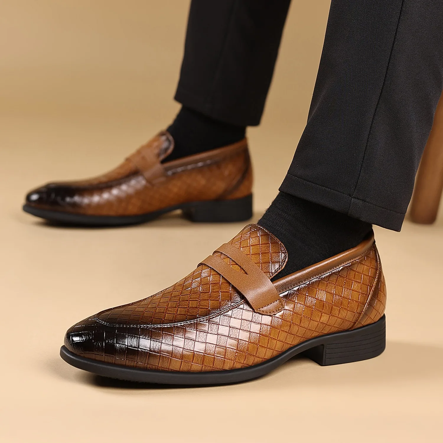 penny loafers for man luxury designer shoes slip-on formal shoes man office loafers italian wedding shoes zapato caballero