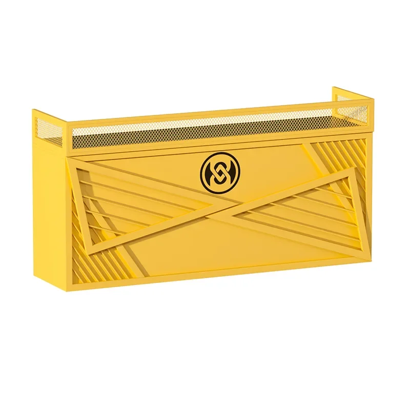 

Industrial style wrought iron milk tea reception desk restaurant catering shop small container creative checkout page desk
