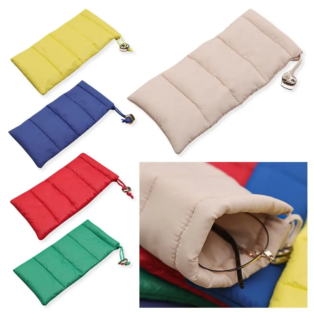 Down Cotton Glasses Box Soft Eye Wear Accessories Myopia Glasses Case Drawstring Bag Protective Cover Eyewear Protector