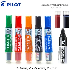 Pilot V Board Master Whiteboard Markers Pen, Erasable 1.7/ 2.2-5.2/2.3mm Large Capacity Conferences Training Meeting Write Tools