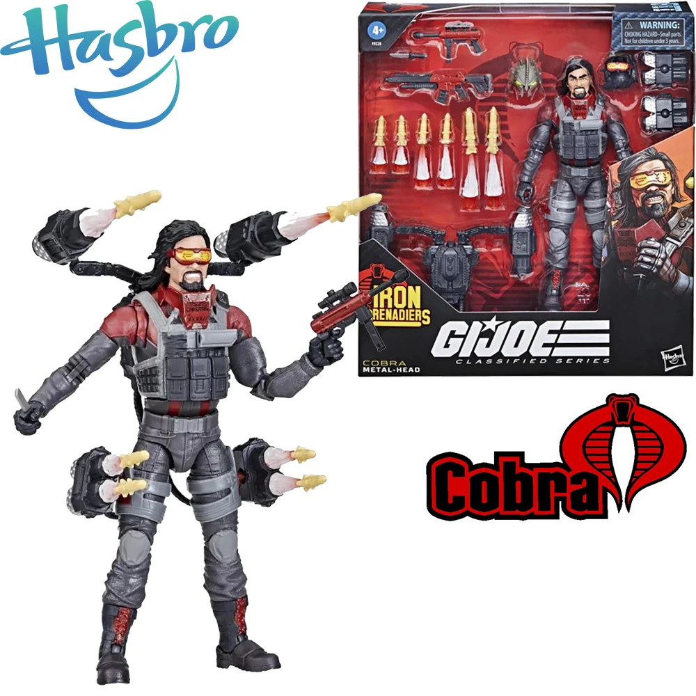 

В наличии Hasbro Original G.I. Джо классифицированная Серия #118 роскошные железные гренадные фигурки кобры с металлической головкой модели игрушки подарки