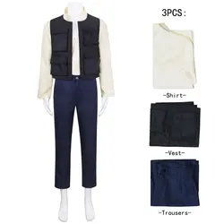 Movie Han Solo Cosplay Costume The Captain Outfits Man Halloween Cosplay Han Solo Clothing