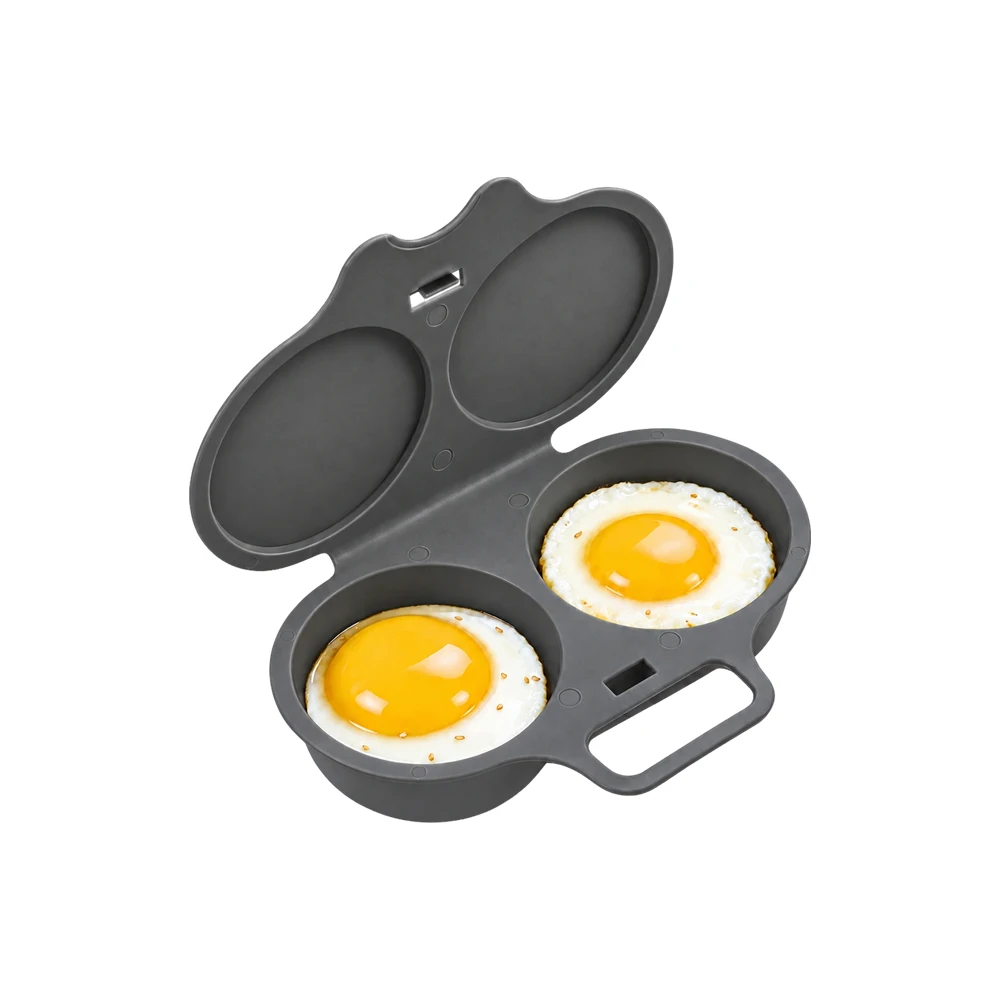 Aoifn voedselveilige plastic eierkoker voor de magnetron, hittebestendig, keukenkookvorm, eierfrituurpan, gemakkelijk schoon te maken, doos voor gestoomde eieren