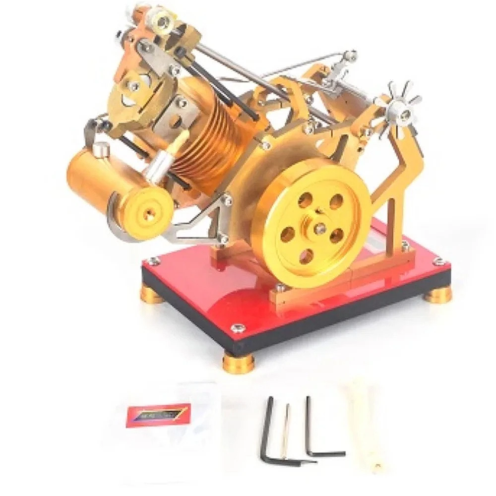 Stirling Generator Model Metal Model Science Physics Experiment Teaching Aid Air Cooled Stirling Single Cylinder Engine Model
