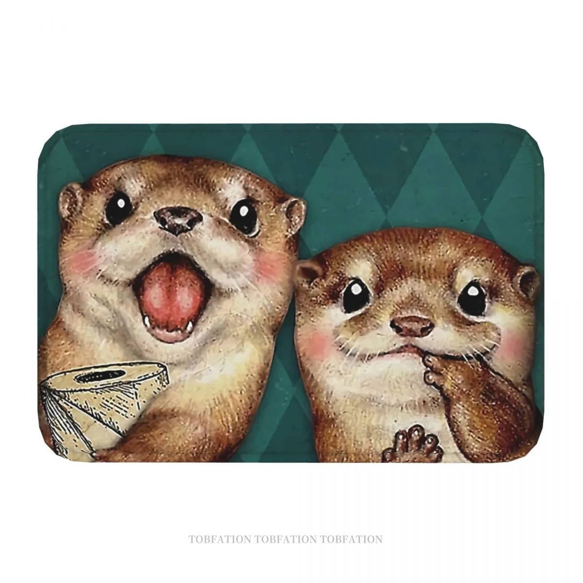 Otter Pet Lover Bathroom Non-Slip Carpet Nice Butt Poster Bedroom Mat Welcome Doormat Floor Decor Rug