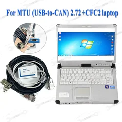 Toughbook CFC2 laptop with For MTU DIAGNOSTIC KIT scanner tool(USB-to-CAN) MDEC ADEC cable with software