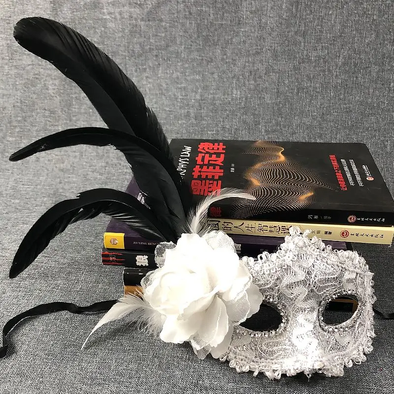 

Masquerade Mask For Women Venetian Masks Halloween Christmas Feather Flower Lily Half Face Cosplay Decorate Lace Sexys Party Pro